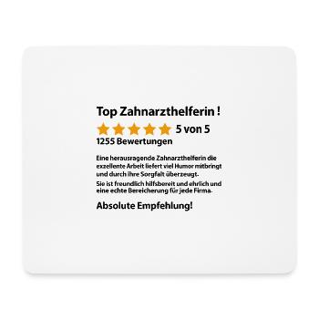 Zahnarzthelferin Abschiedsgeschenk Sprüche Lustige - Mousepad (Querformat) - Weiß - Vorne