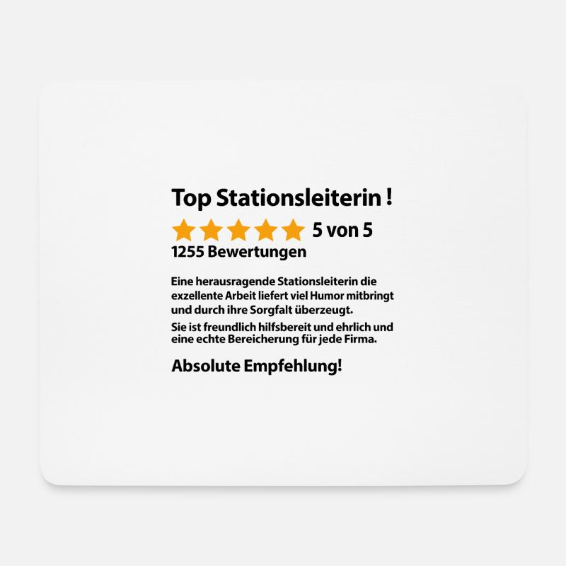 Stationsleiterin Stationsleitung Lustig Abschied - Mousepad (Querformat) - Weiß