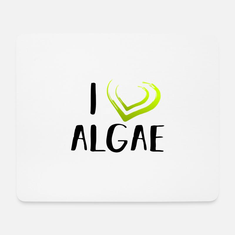 I love algae - Mouse Pad (horizontal) - white