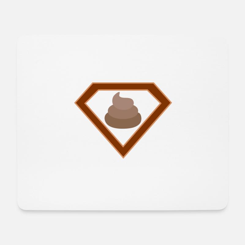 Super Kot Haufen Scheiße witzig humor Geschenk - Mousepad (Querformat) - Weiß