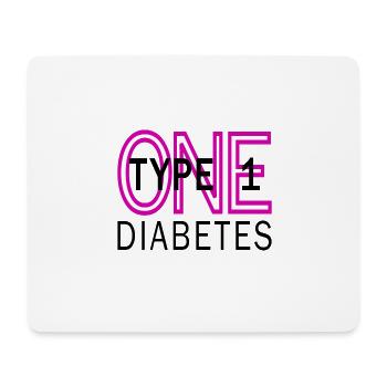 Typ 1 Diabetes - Mousepad (Querformat) - Weiß - Vorne