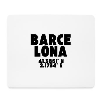 Barcelona - Desing mit Koordinaten - Mousepad (Querformat) - Weiß - Vorne