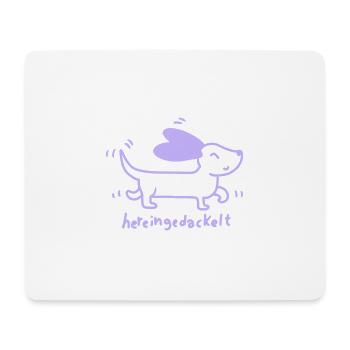 Dackel – Hereingedackt - Mousepad (Querformat) - Weiß - Vorne