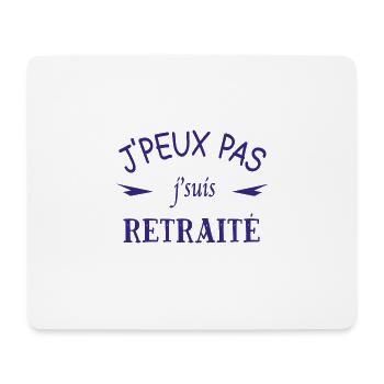 J'peux pas j'suis retraité - Tapis de souris (format paysage) - blanc - Devant