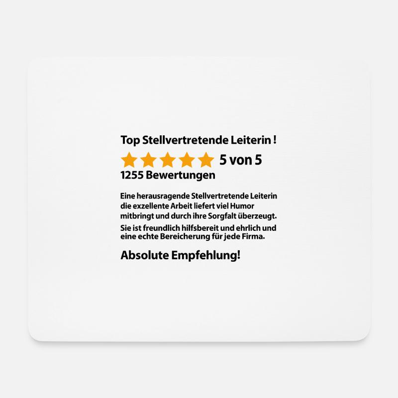 Stellvertretende Leitung Leiterin Abschied Spruch - Mousepad (Querformat) - Weiß