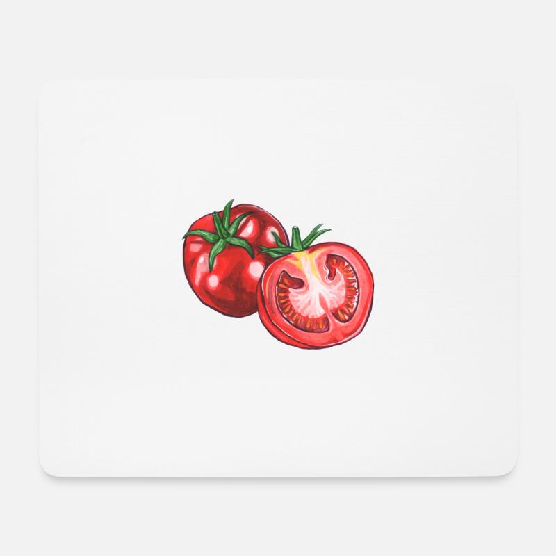Tomate - Mousepad (Querformat) - Weiß