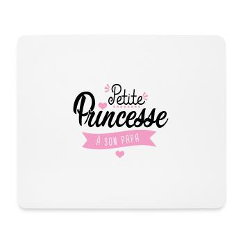 petite princesse à son papa cadeau naissance bébé - Tapis de souris (format paysage) - blanc - Devant