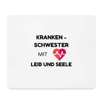Krankenschwester mit Leib und Seele - Mousepad (Querformat) - Weiß - Vorne