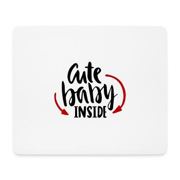 Baby Cute Niedlich Schwangerschaft Pregnant - Mousepad (Querformat) - Weiß - Vorne