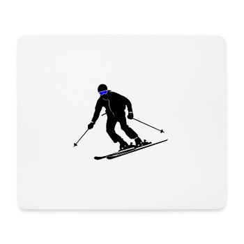 Ski Fahren Skiing Mann Symbol - Mousepad (Querformat) - Weiß - Vorne