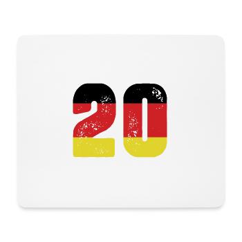20 Numéro Jersey Allemagne - Tapis de souris (format paysage) - blanc - Devant