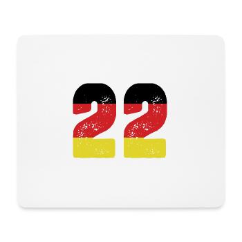 22 Number Jersey Germany - Mouse Pad (horizontal) - white - Front