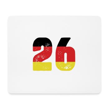 26 Number Jersey Germany - Mouse Pad (horizontal) - white - Front