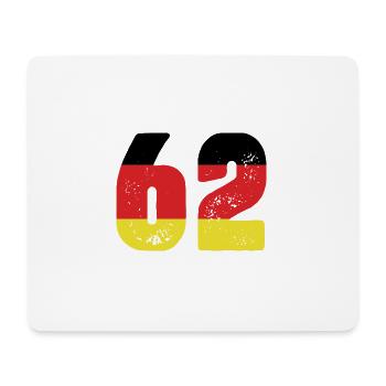 62 Numéro Jersey Allemagne - Tapis de souris (format paysage) - blanc - Devant