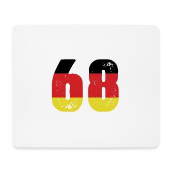 68 Numéro Jersey Allemagne - Tapis de souris (format paysage) - blanc - Devant
