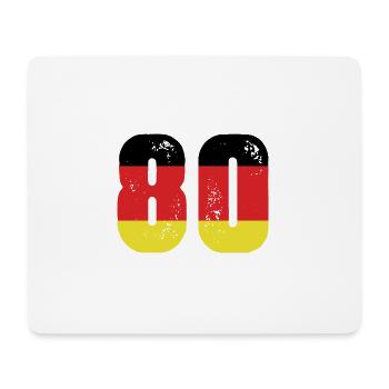 80 Zahl Trikot Deutschland - Mousepad (Querformat) - Weiß - Vorne