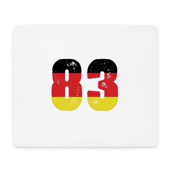 83 Numéro Jersey Allemagne - Tapis de souris (format paysage) - blanc - Devant
