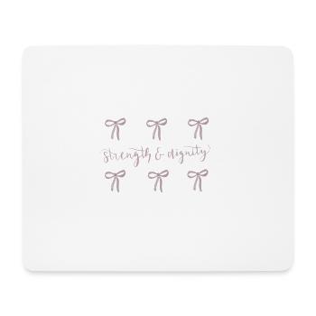 Strength & Dignity Bow design - Proverbs 31:25 - Mouse Pad (horizontal) - white - Front