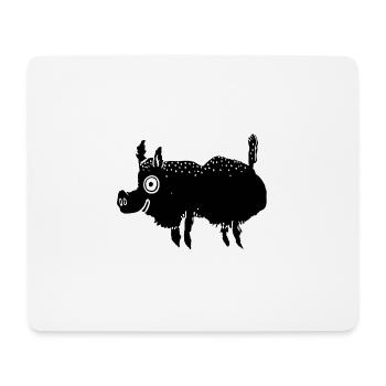Sanglier - Tapis de souris (format paysage) - blanc - Devant
