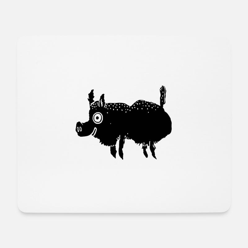 Wild boar - Mouse Pad (horizontal) - white