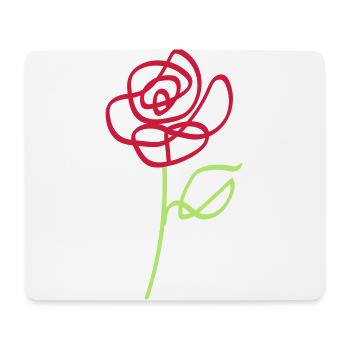 Rose - Mousepad (Querformat) - Weiß - Vorne