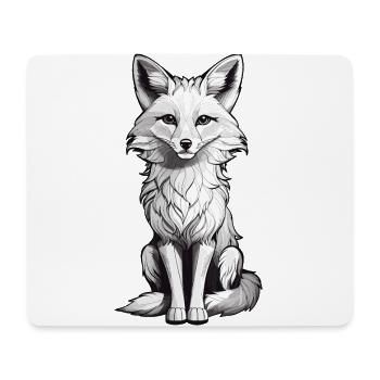 Cute fox forest animal - Mouse Pad (horizontal) - white - Front