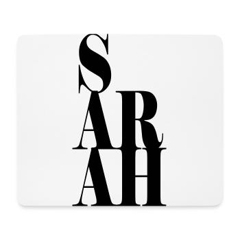 Sarah Nom Prénom Police moderne Word Art - Tapis de souris (format paysage) - blanc - Devant