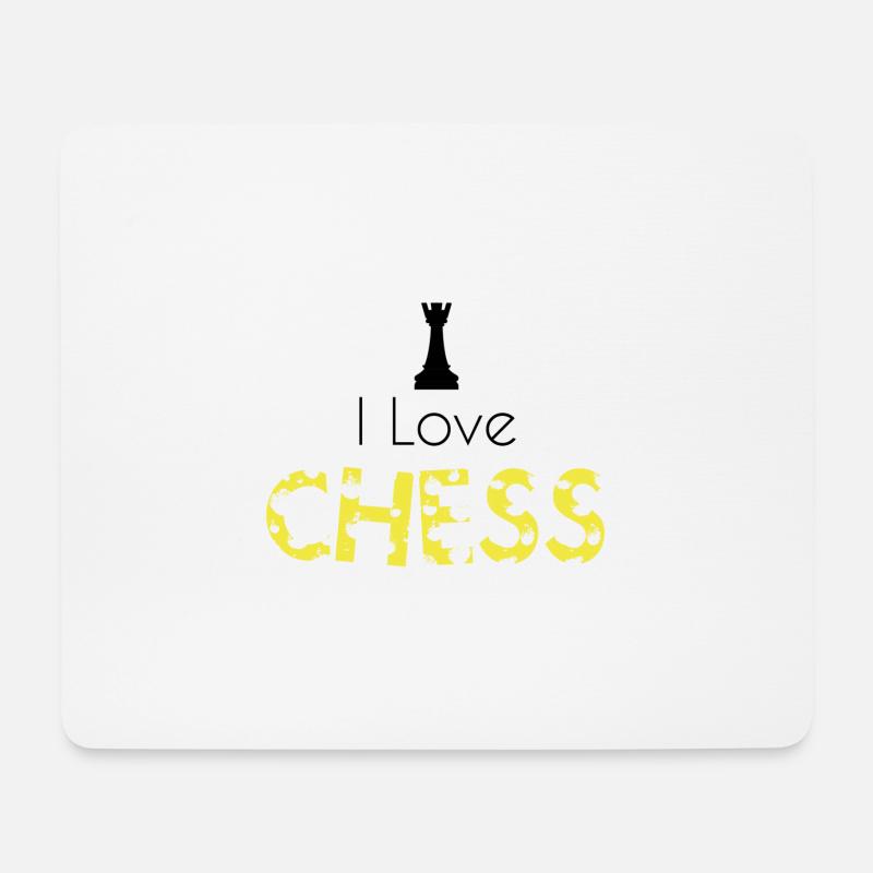 Schach - Mousepad (Querformat) - Weiß