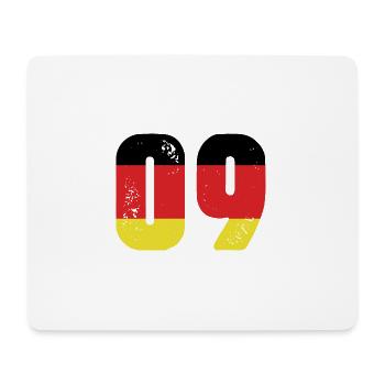 9 Zahl Trikot Deutschland - Mousepad (Querformat) - Weiß - Vorne