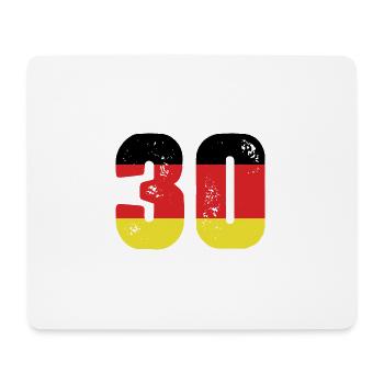 Maillot 30 numéros Allemagne - Tapis de souris (format paysage) - blanc - Devant
