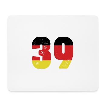 39 Numéro Jersey Allemagne - Tapis de souris (format paysage) - blanc - Devant