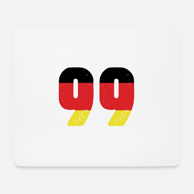 99 Zahl Trikot Deutschland - Mousepad (Querformat) - Weiß