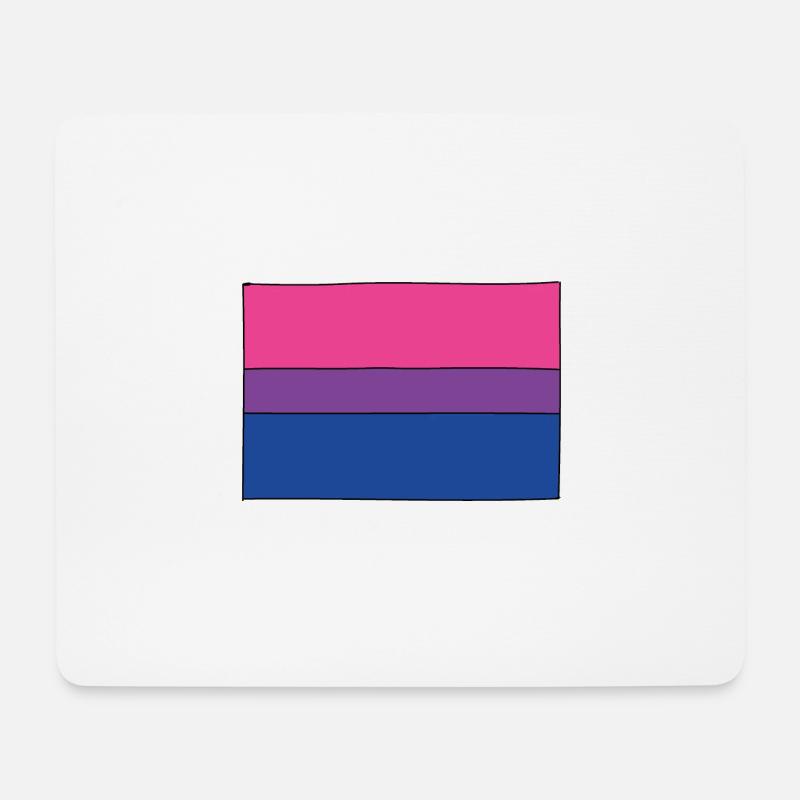 Bisexual Flagge - Mousepad (Querformat) - Weiß