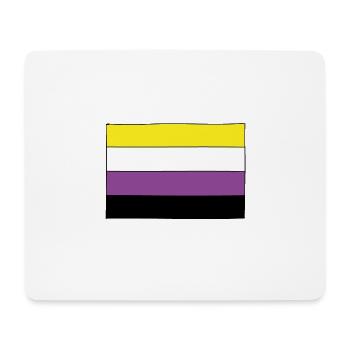 Nonbinary Flagge - Mousepad (Querformat) - Weiß - Vorne