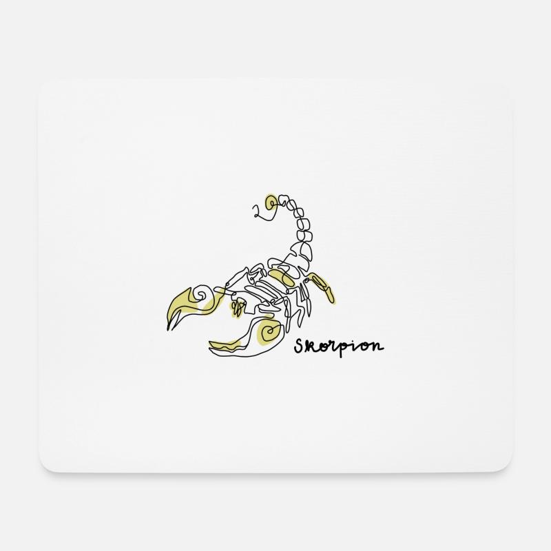 Sternzeichen Skorpion - Mousepad (Querformat) - Weiß