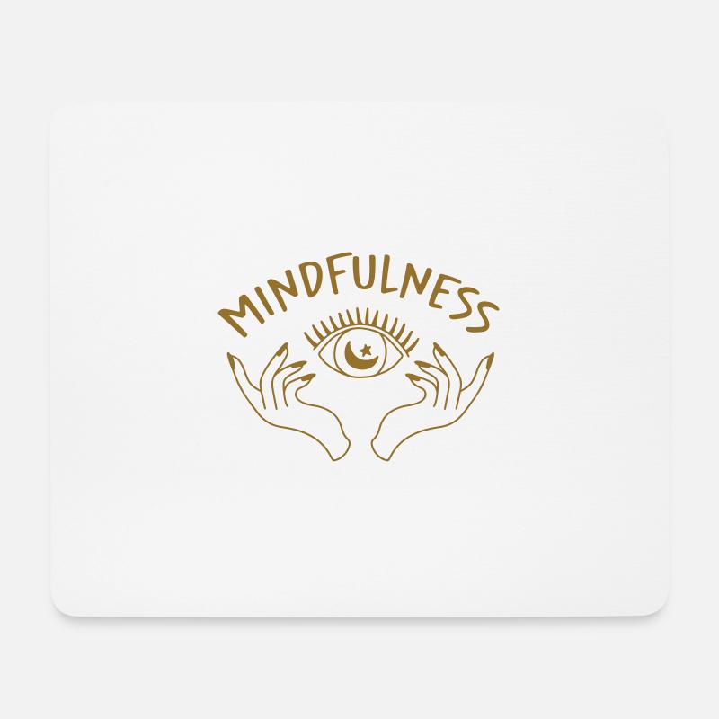 Achtsamkeits-Meditation - Mousepad (Querformat) - Weiß