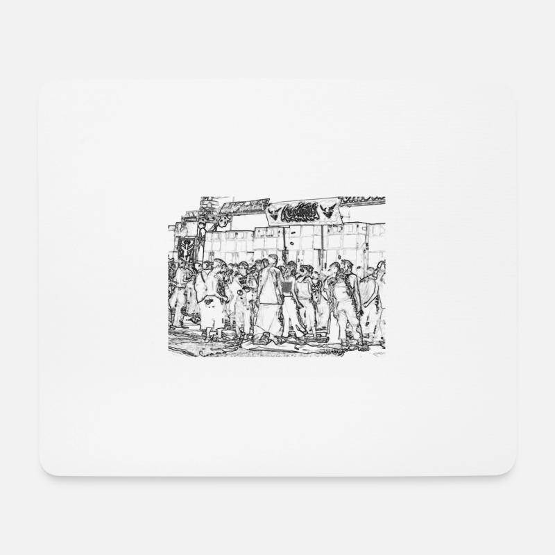 Soundsystem 2 - Mousepad (Querformat) - Weiß