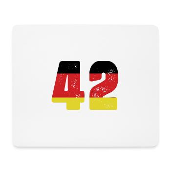 42 Zahl Trikot Deutschland - Mousepad (Querformat) - Weiß - Vorne
