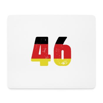 46 Numéro Jersey Allemagne - Tapis de souris (format paysage) - blanc - Devant