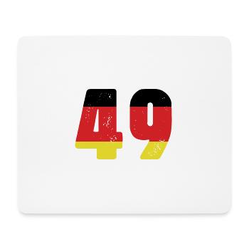 49 Numéro Jersey Allemagne - Tapis de souris (format paysage) - blanc - Devant