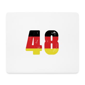 48 Numéro Jersey Allemagne - Tapis de souris (format paysage) - blanc - Devant