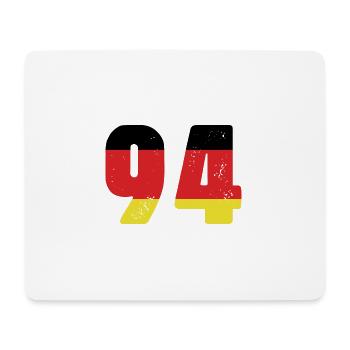 94 Numéro Jersey Allemagne - Tapis de souris (format paysage) - blanc - Devant