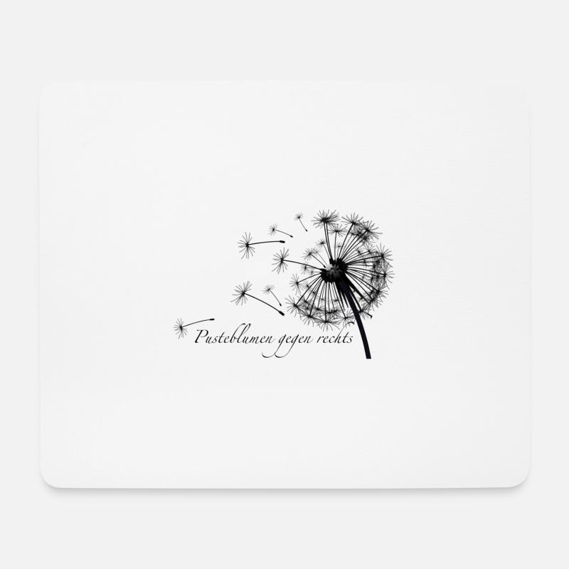 Pusteblumen gegen rechts II - Mousepad (Querformat) - Weiß