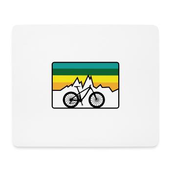 Mountainbike - Mousepad (Querformat) - Weiß - Vorne