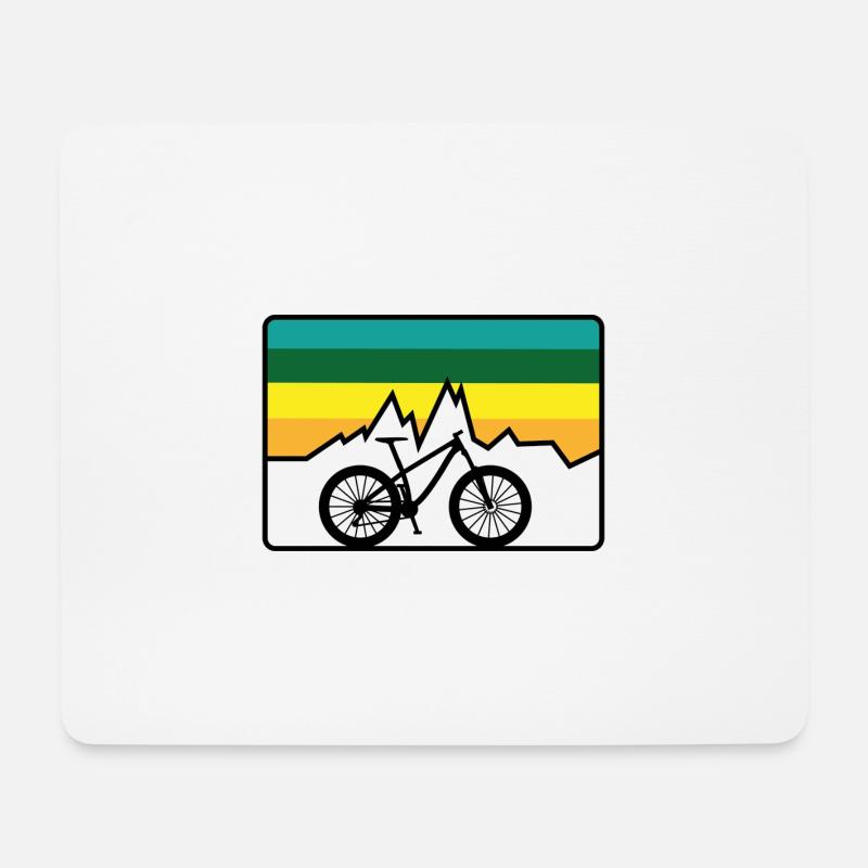 Mountainbike - Mousepad (Querformat) - Weiß