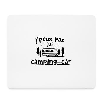 je peux pas j'ai camping car - Tapis de souris (format paysage) - blanc - Devant