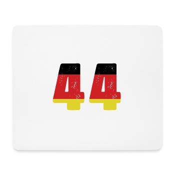 44 Numéro Jersey Allemagne - Tapis de souris (format paysage) - blanc - Devant