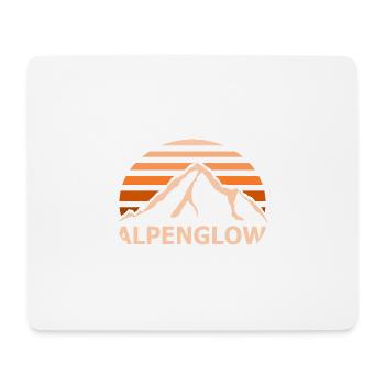 K2 Alpenglow – Berg bei Sonnenuntergang - Mousepad (Querformat) - Weiß - Vorne