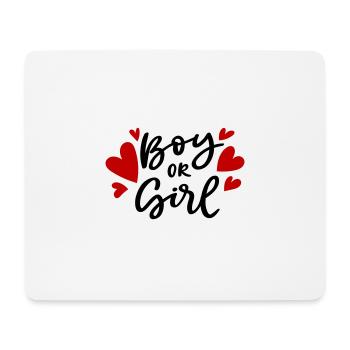 Fille ou garçon Junge oder Mädchen Schwanger Enceinte - Tapis de souris (format paysage) - blanc - Devant