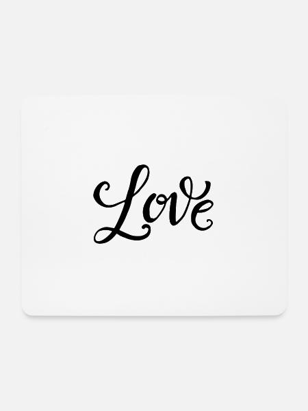 LOVE - Mousepad (Querformat) - Weiß